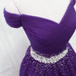 Dark Purple Tulle Long Prom Dresses Beautiful Junior Prom Dress A Line december wedding guest dress