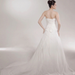 Princess A-Line Wedding Dresses Sweetheart Neckline Strapless Cathedral Train Chiffon