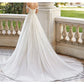 Off-The-Shoulder Ball-Gown Wedding Dresses With Short Sleeves Tulle Lace And Appliques Elegant