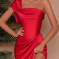 Sheath/Column One-Shoulder Floor-Length Prom Dresses Evening Dresses
