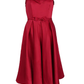 A-Line Minimalist Elegant Engagement Cocktail Party Dress Strapless Sleeveless Knee Length Satin with Bow(s)
