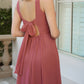 A-Line/Princess V-Neck Floor-Length Long Bridesmaid Dresses Sexy