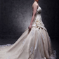 A-Line Wedding Dresses Strapless Cathedral Train Taffeta Beaded Lace Strapless Glamorous Plus Size with Beading Lace Insert