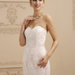 Wedding Dresses Sweetheart Neckline Court Train Lace Strapless Sexy Illusion Detail
