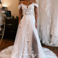 A-Line Wedding Dress with Appliques Off Shoulder