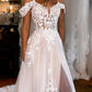 A-Line Wedding Dress with Appliques Off Shoulder