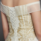 Princess Wedding Dresses Off Shoulder Chapel Train Lace Tulle Cap Sleeve Glamorous Illusion Detail