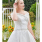 Princess Ball Gown Wedding Dresses Off Shoulder Cathedral Train Lace Tulle Sleeveless Formal Romantic Luxurious Sparkle & Shine Plus Size with Beading