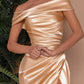 Sheath/Column Off-The-Shoulder Floor-Length Prom Dresses Sexy Evening Dresses