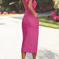 Sheath/Column One-Shoulder Tea-Length Prom Dresses Sexy Evening Dresses