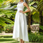 A-Line Wedding Dresses Scoop Neck Asymmetrical Satin Sleeveless with Beading Appliques Pocket