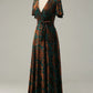 Burnout Velvet V Neck Dark Green Mother of Bride Dress Short Sleeves Elegant Evening Dress