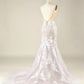 Tulle Backless Wedding Dress with Appliques Sexy