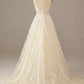 Sparkly Sweep Train Lace Wedding Dress Sexy
