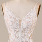 Mermaid Spaghetti Straps Wedding Dress with Appliques Off Shoulder
