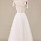 Tulle Spaghetti Straps Corset Wedding Dress Sexy