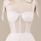 Tulle Spaghetti Straps Corset Wedding Dress Sexy