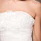 Ball Gown A-Line Wedding Dresses Strapless Court Train Organza Sleeveless Off Shoulder