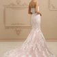Wedding Dresses Sweetheart Neckline Court Train Lace Strapless Sexy Illusion Detail
