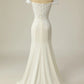 Mermaid Off the Shoulder Wedding Dress with Appliques Long
