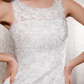Wedding Dresses Scoop Neck Lace Tulle Sleeveless Long