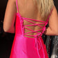 Red Mermaid Backless Prom Dresses Long Evening Dresses With Slit