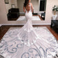 Mermaid Spaghetti Straps Open Back Train Wedding Dress Sexy Beautiful