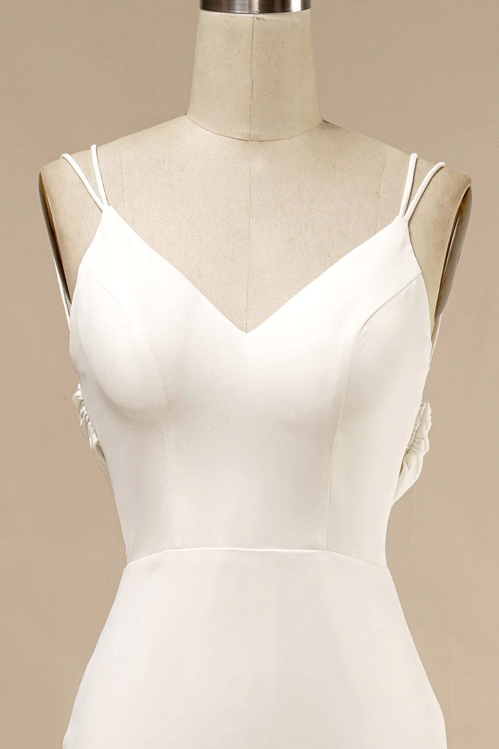 Boho Mermaid Wedding Dress with Ruffles Pure Color