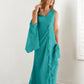 Wrap body/column V-neck sleeveless wrap body mother of the bride dress Pure Color