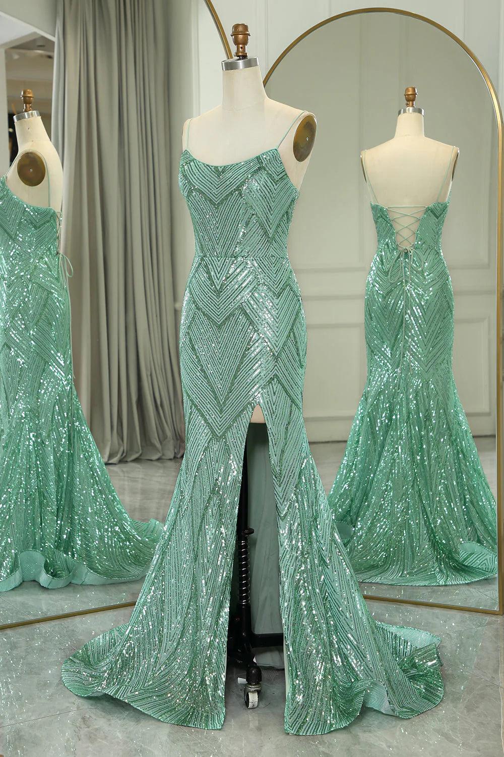 Mermaid Long Prom Dress With Slit Off Shoulder Sexy