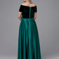 A-Line Special Occasion Dresses Elegant Dress Wedding Guest Formal Evening Floor Length Short Sleeve Off Shoulder Satin
