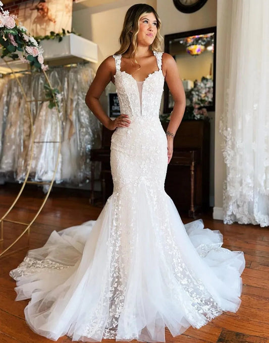 Mermaid Train Off The Shoulder Wedding Dresses Sexy Long
