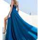 A-Line Prom Dresses Empire Dress Formal Court Train Sleeveless Sweetheart Stretch Satin Backless