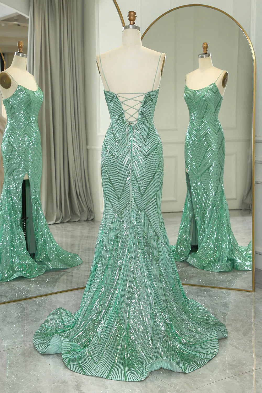 Mermaid Long Prom Dress With Slit Off Shoulder Sexy