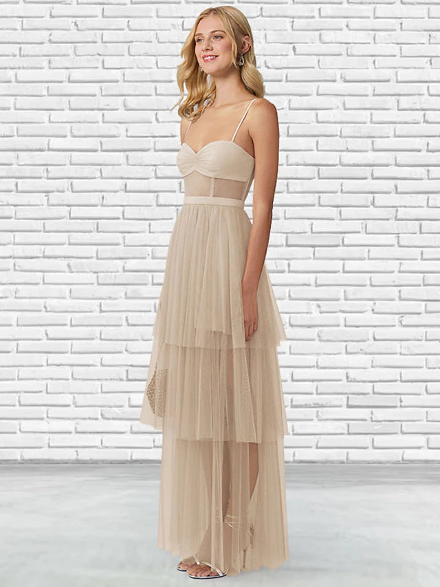 Ball Gown Prom Dresses Puffy Dress Party Wear Floor Length Sleeveless Sweetheart Tulle Backless Ladder Back