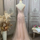 Mermaid / Trumpet Prom Dresses Maxi Dress Party Wear Sweep / Brush Train Sleeveless V Neck Tulle