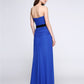 Sheath / Column Bridesmaid Dress Strapless Sleeveless Elegant Floor Length Chiffon