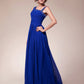 A-Line Mother of the Bride Dress Sparkle & Shine Straps Floor Length Chiffon Sleeveless with Pleats Ruched