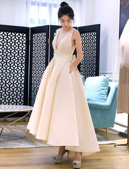 champagne color dress ladies party party sexy little dress short banquet evening dress