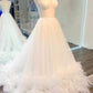 A-Line Sweetheart Long Prom Dress with Ruffles Off Shoulder Beautiful