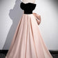 A-Line Off Shoulder Satin Long Prom Dress With Bow