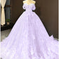 Ball Gown Prom Dresses Floral Wedding Dress Court Train Short Sleeve Sweetheart Lace with Pleats