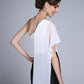 Mermaid / Trumpet Mother of the Bride Dress Color Block One Shoulder Ankle Length Chiffon Sleeveless