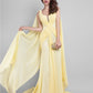 Sheath / Column Elegant Dress Wedding Guest Court Train Sleeveless Plunging Neck Georgette V Back with Criss Cross Side