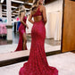 Mermaid Glitter One Shoulder Prom Dress With Split Sparkly Sexy