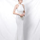 Mermaid / Trumpet Evening Gown Sparkle & Shine Dress Formal Floor Length Short Sleeve High Neck Sequined Backless with Crystals