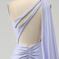 Mermaid One Shoulder Backless Long Prom Dress with Slit Sexy Evening Dresses