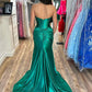 Sweetheart Satin Mermaid Long Prom Dress Off Shoulder Sexy