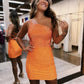 Homecoming Dress With Split Off The Shoulder Tight Beaded Sexy