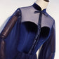 A-Line Prom Dresses Vintage Dress Party Wear Floor Length Long Sleeve Stand Collar Tulle with Bow(s)